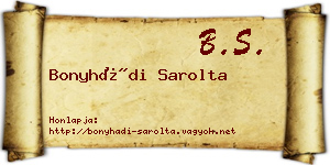 Bonyhádi Sarolta névjegykártya